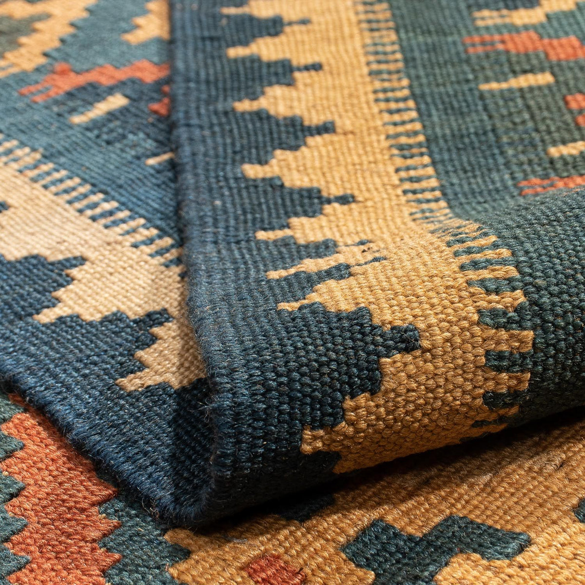 Dywan Kelim - Orientalny - 198 x 148 cm - ciemna czerwień