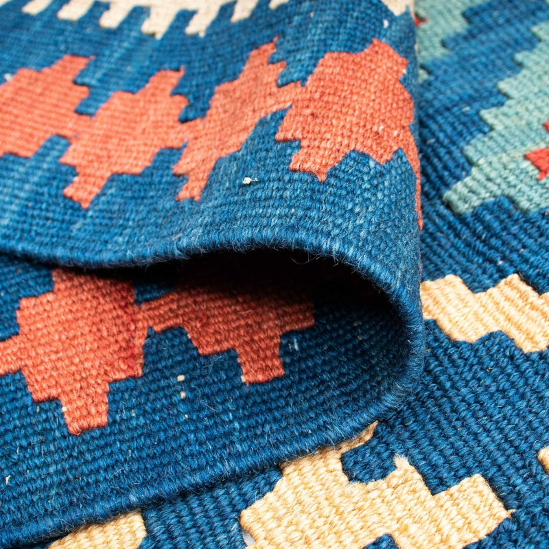 Dywan Kelim - Orientalny - 170 x 128 cm - niebieski