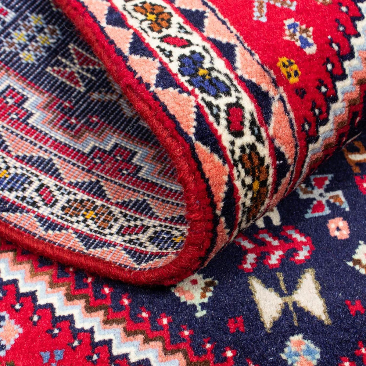 Perski dywan - Nomadyczny - 130 x 78 cm - ciemnoniebieski