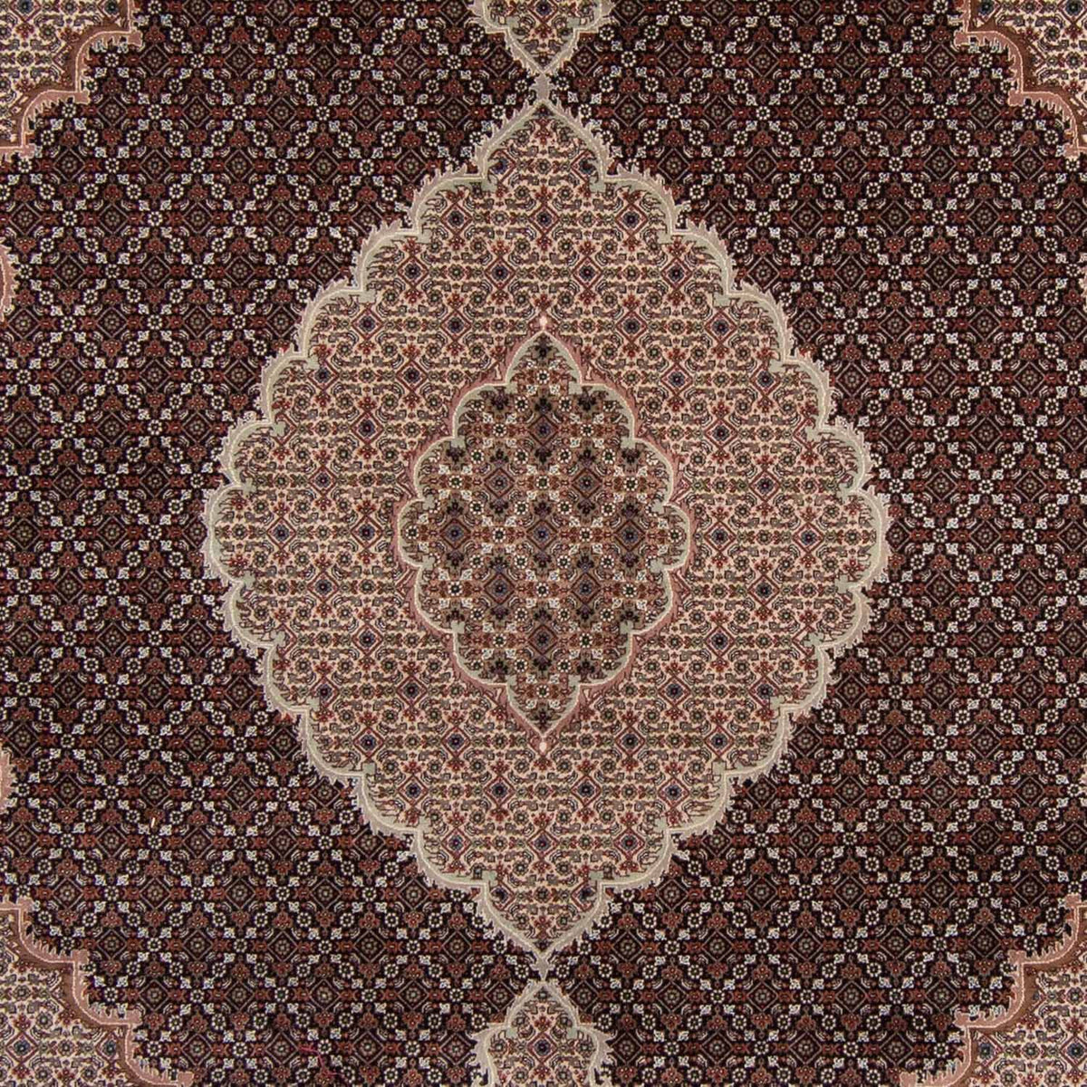 Dywan perski - Tabriz - 303 x 249 cm - ciemnoniebieski