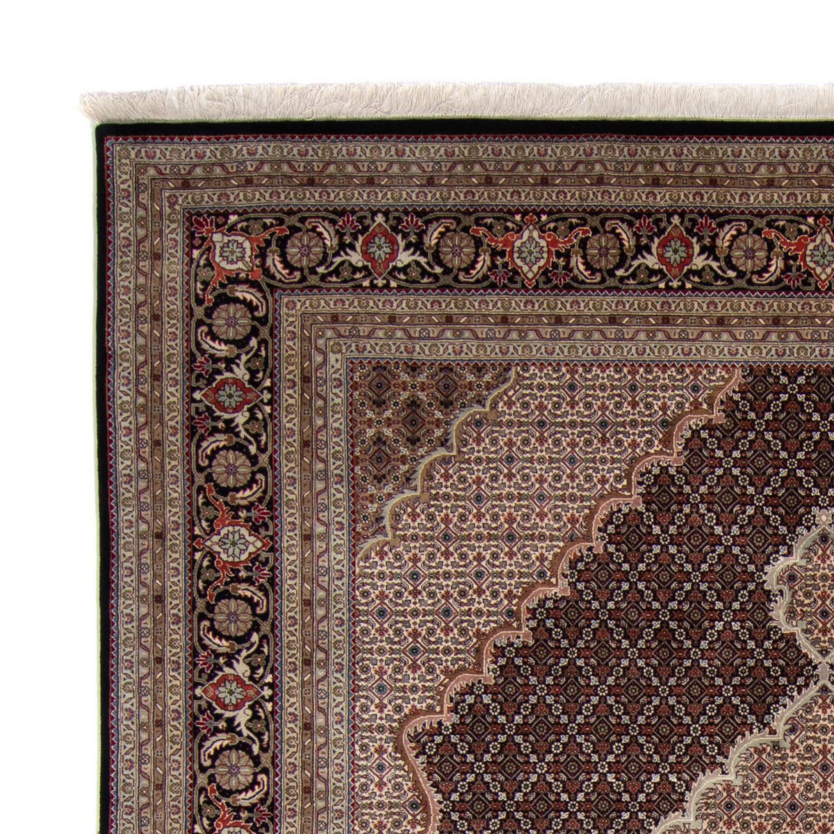 Dywan perski - Tabriz - 303 x 249 cm - ciemnoniebieski