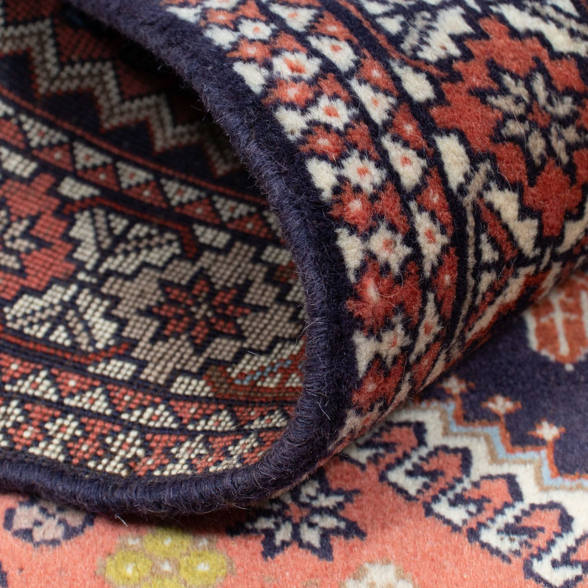 Perski dywan - Nomadyczny - 150 x 100 cm - ciemnoniebieski