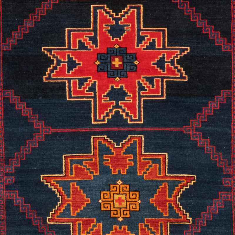 Perski dywan - Nomadyczny - 173 x 128 cm - ciemnoniebieski