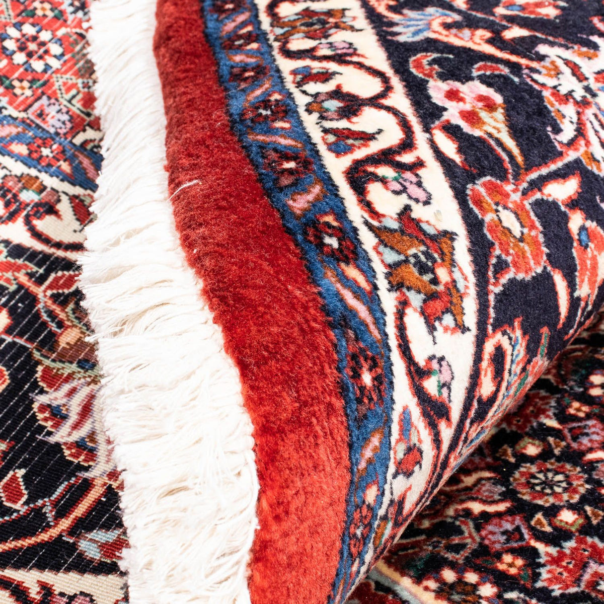 Dywan perski - Bijar okrągły  - 247 x 247 cm - ciemna czerwień