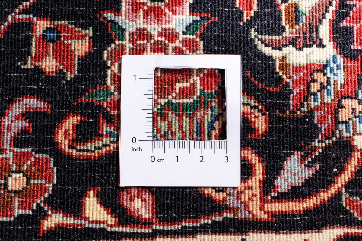 Dywan perski - Bijar okrągły  - 247 x 247 cm - ciemna czerwień