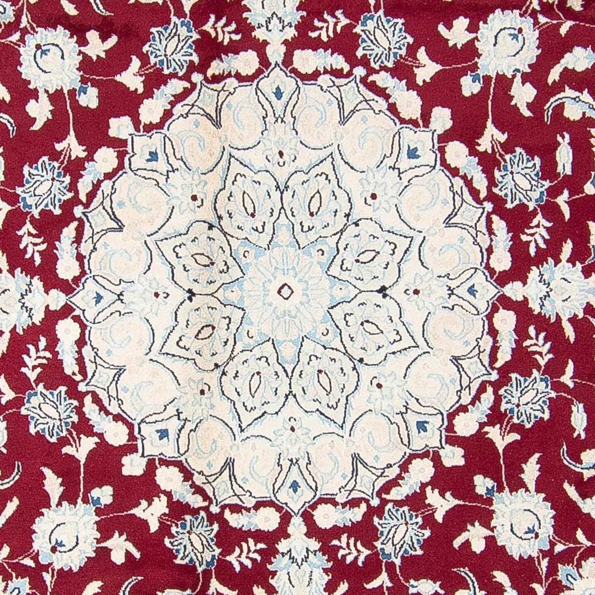 Dywan perski - Nain okrągły  - 293 x 293 cm - ciemna czerwień