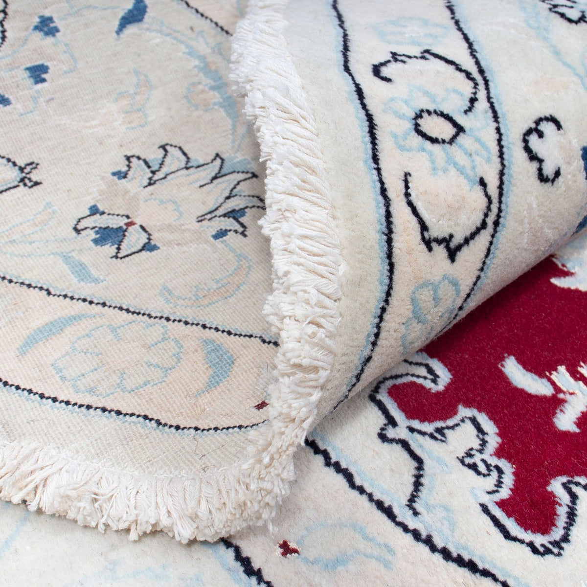 Dywan perski - Nain okrągły  - 293 x 293 cm - ciemna czerwień