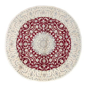 Dywan perski - Nain okrągły  - 300 x 300 cm - ciemna czerwień