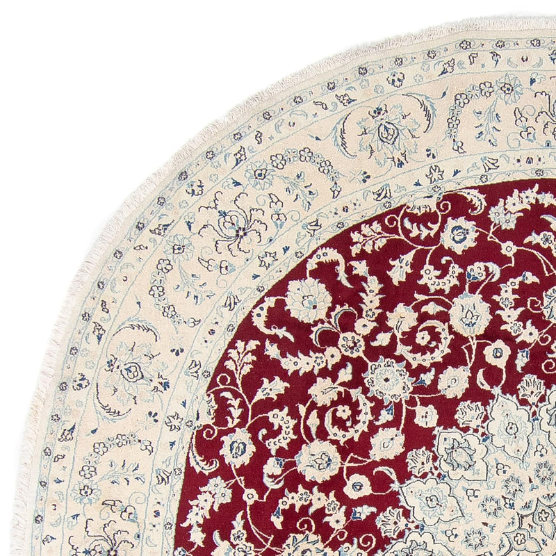 Dywan perski - Nain okrągły  - 300 x 300 cm - ciemna czerwień