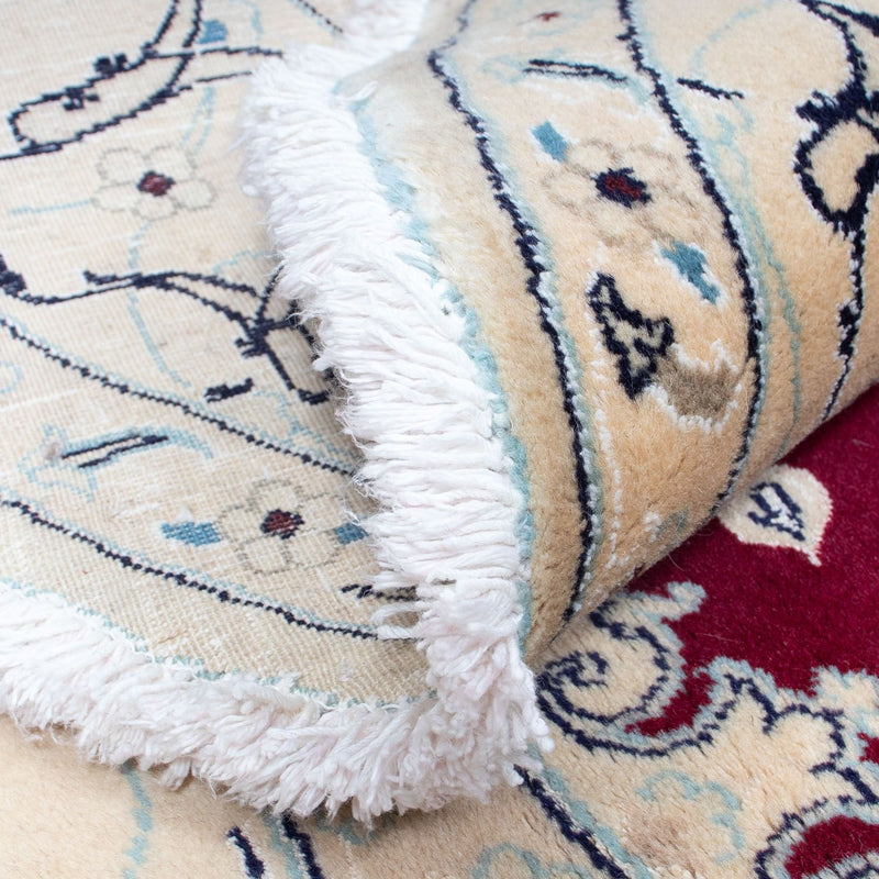 Dywan perski - Nain okrągły  - 246 x 246 cm - ciemna czerwień