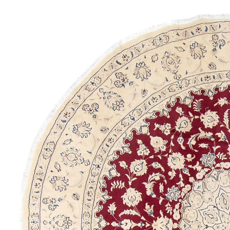 Dywan perski - Nain okrągły  - 280 x 280 cm - ciemna czerwień