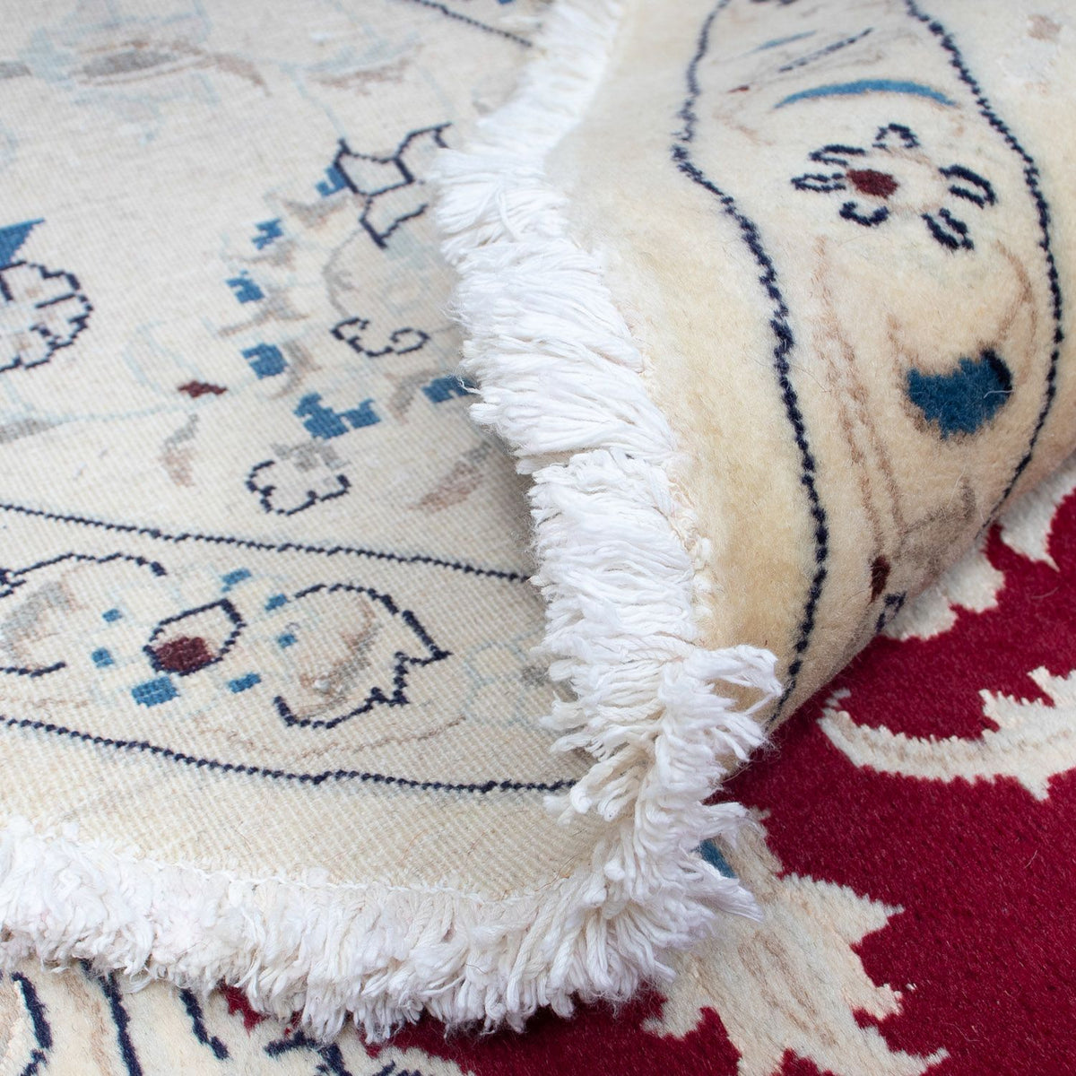 Dywan perski - Nain okrągły  - 280 x 280 cm - ciemna czerwień