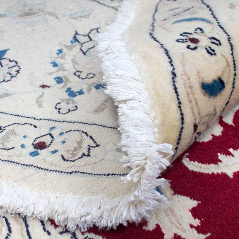 Dywan perski - Nain okrągły  - 280 x 280 cm - ciemna czerwień