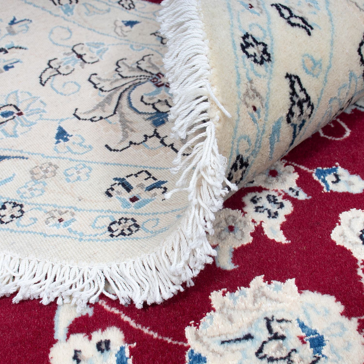 Dywan perski - Nain okrągły  - 302 x 302 cm - ciemna czerwień