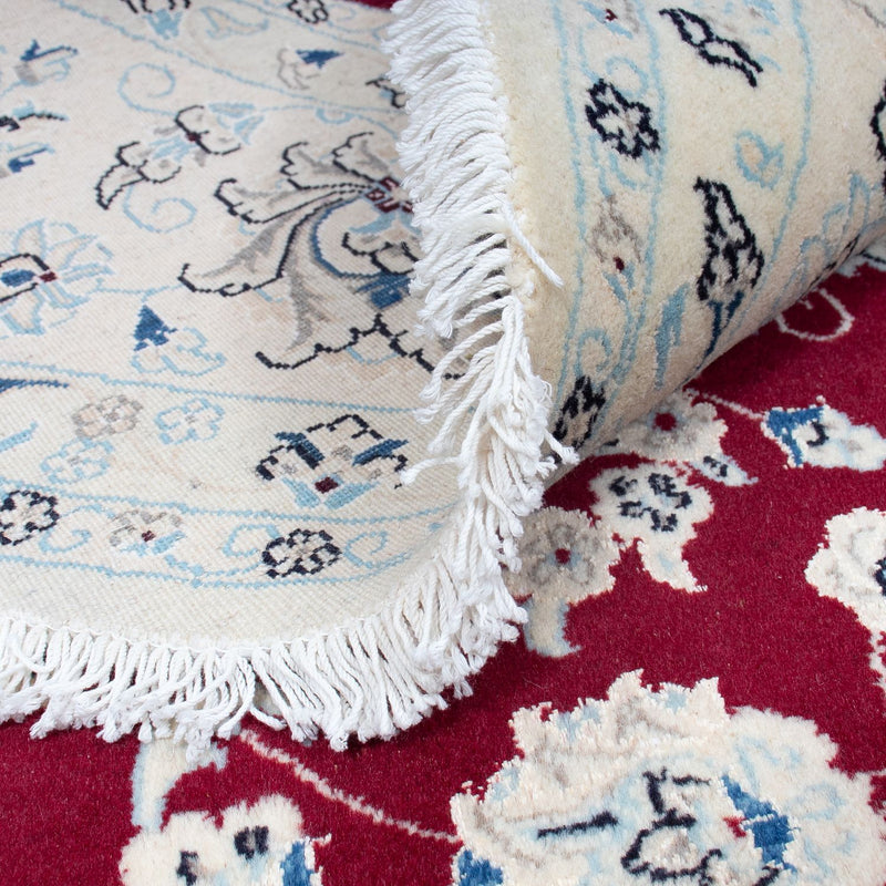 Dywan perski - Nain okrągły  - 302 x 302 cm - ciemna czerwień