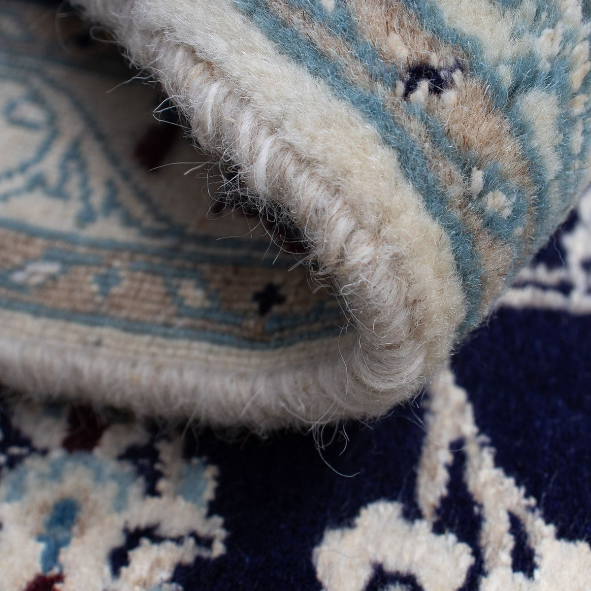 Dywan perski - Nain - 85 x 55 cm - ciemnoniebieski