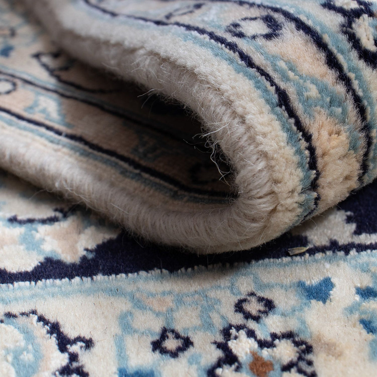 Dywan perski - Nain - 85 x 55 cm - ciemnoniebieski