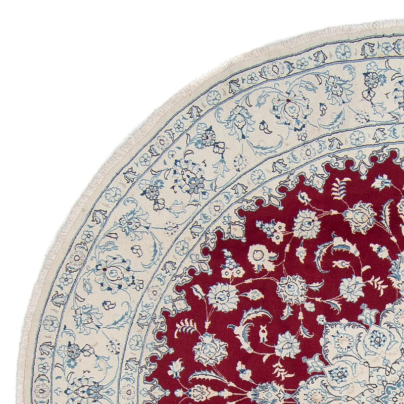 Dywan perski - Nain okrągły  - 290 x 290 cm - ciemna czerwień