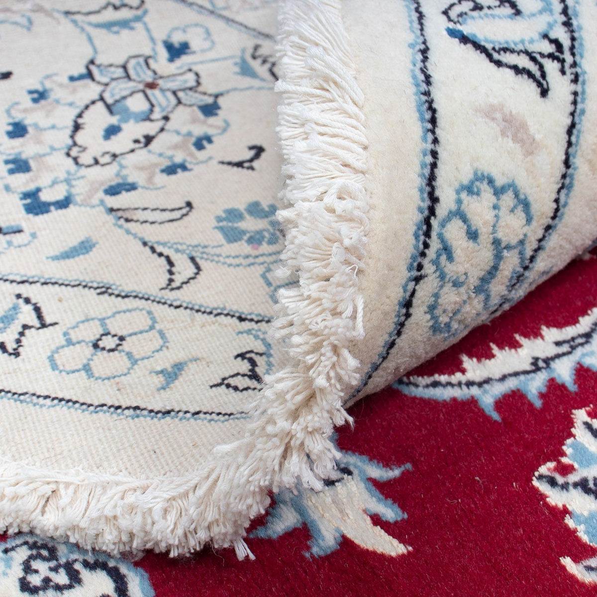 Dywan perski - Nain okrągły  - 290 x 290 cm - ciemna czerwień