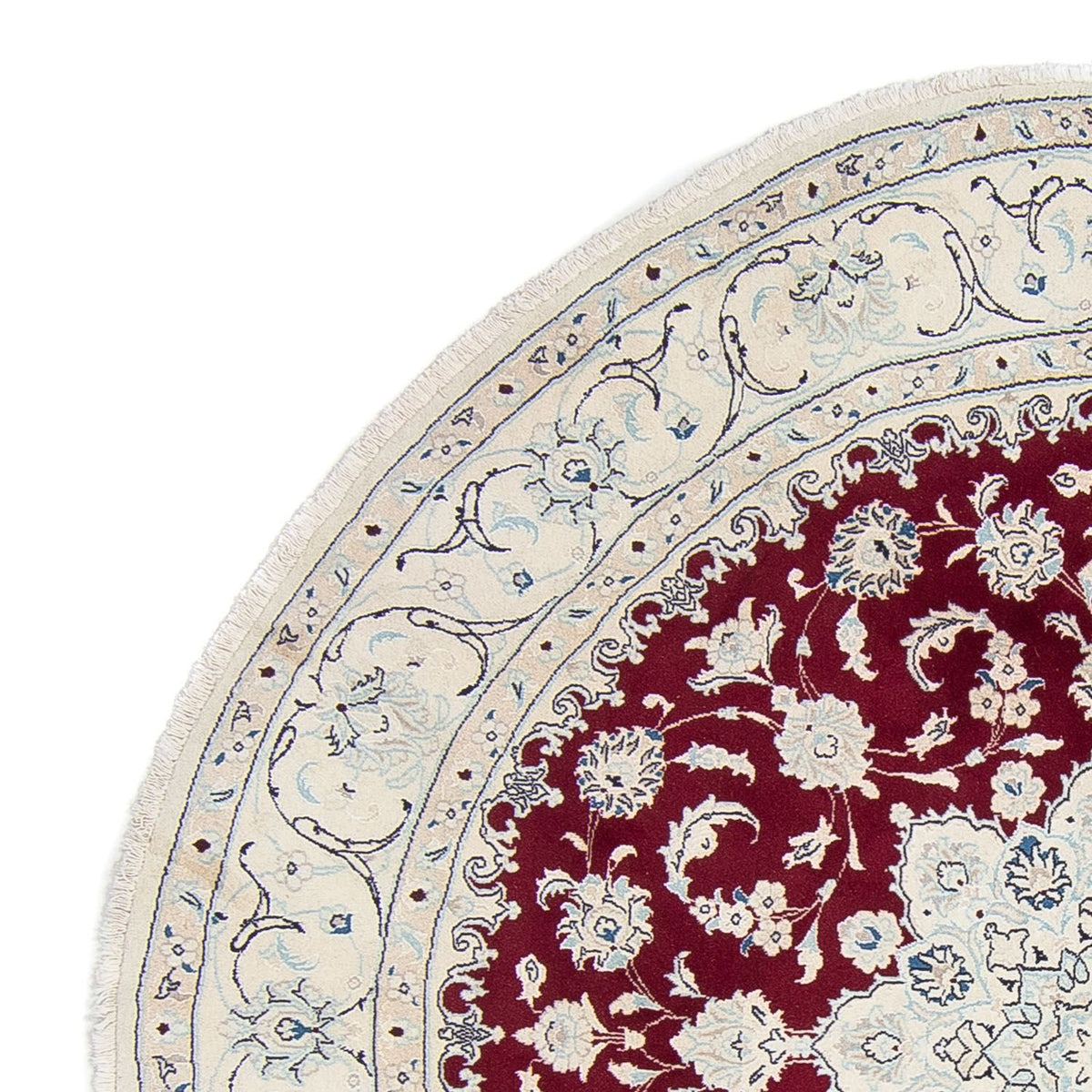 Dywan perski - Nain okrągły  - 250 x 250 cm - ciemna czerwień