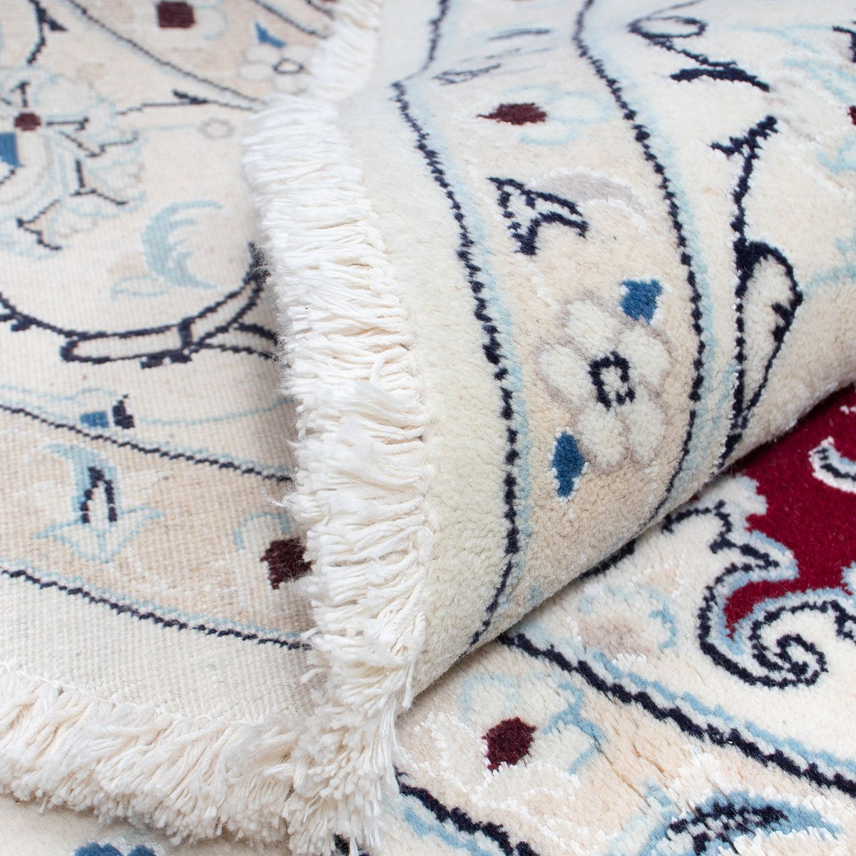 Dywan perski - Nain okrągły  - 250 x 250 cm - ciemna czerwień