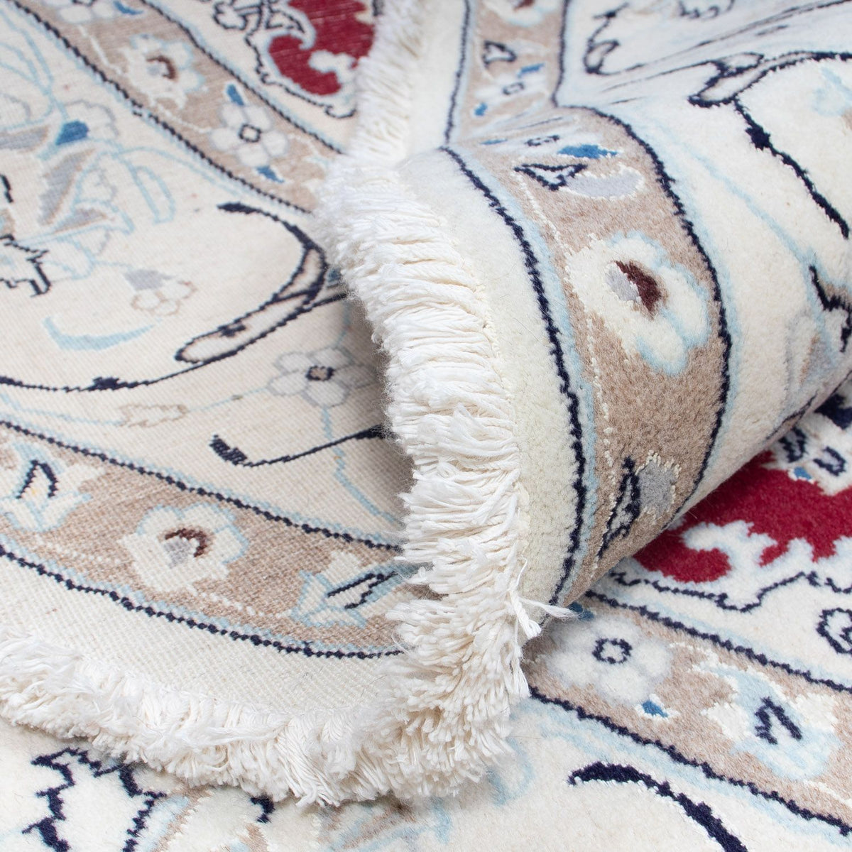 Dywan perski - Nain okrągły  - 245 x 245 cm - ciemna czerwień