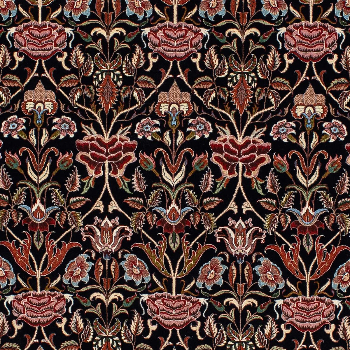 Dywan perski - Ghom - 210 x 132 cm - ciemnoniebieski