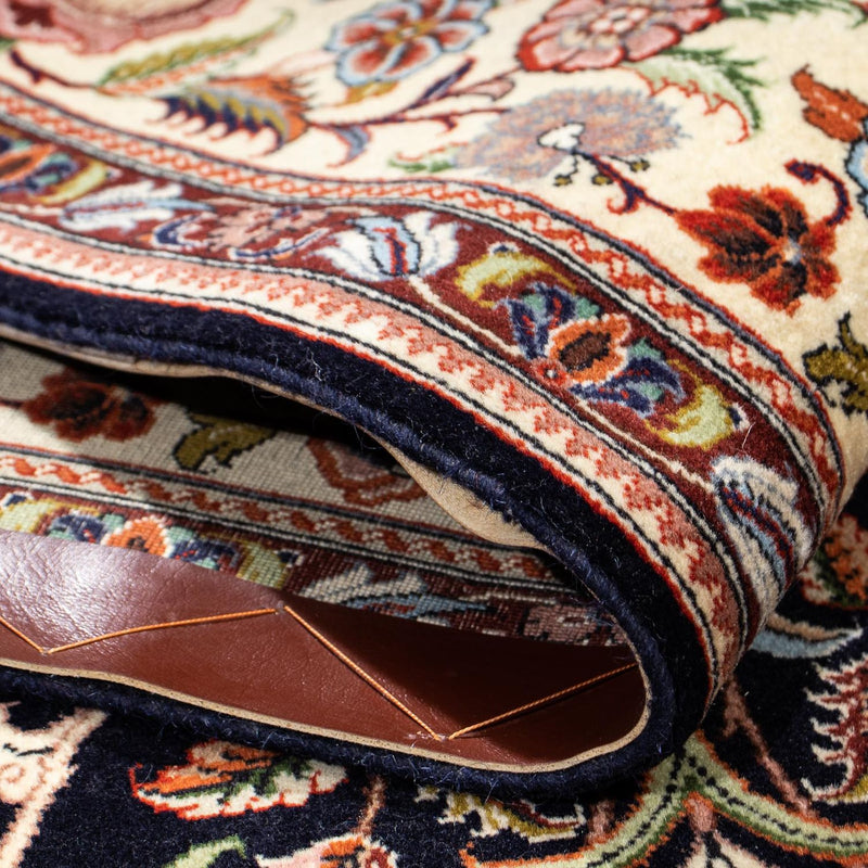 Dywan perski - Ghom - 210 x 132 cm - ciemnoniebieski