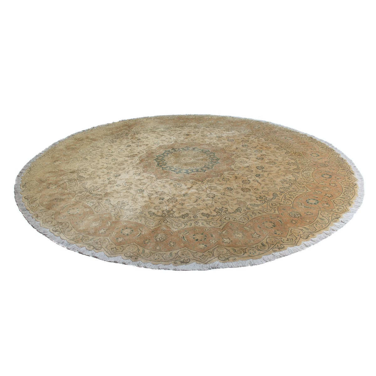 Dywan perski - Tabriz okrągły  - 290 x 290 cm - beżowy
