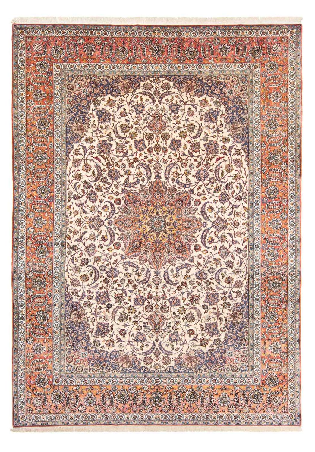 Dywan perski - Isfahan - Premium - 362 x 255 cm - beżowy