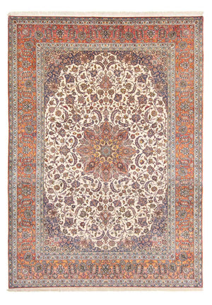 Dywan perski - Isfahan - Premium - 362 x 255 cm - beżowy