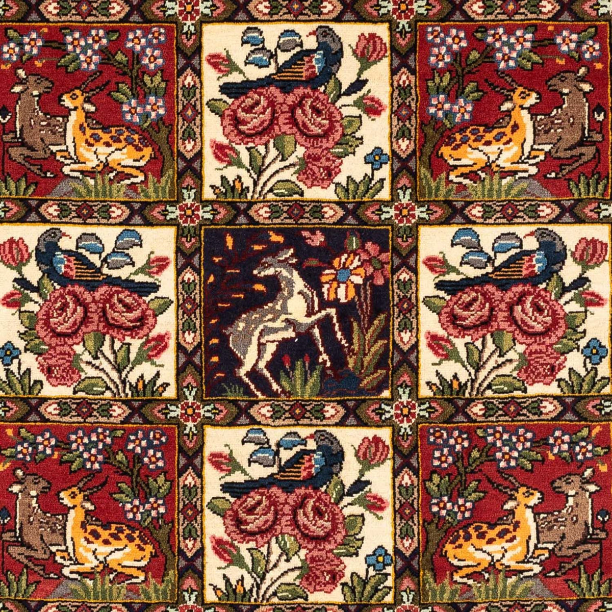 Perski dywan - Nomadyczny - 154 x 106 cm - ciemna czerwień