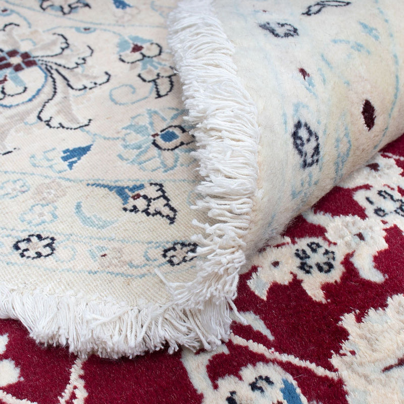 Dywan perski - Nain okrągły  - 293 x 293 cm - ciemna czerwień