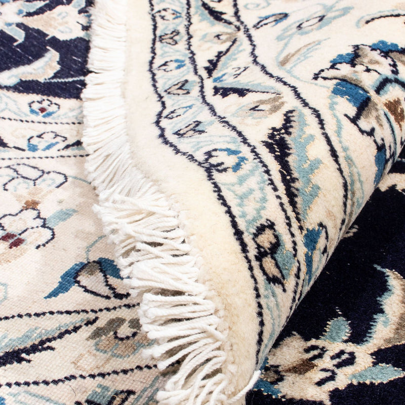 Dywan perski - Nain okrągły  - 243 x 243 cm - ciemnoniebieski