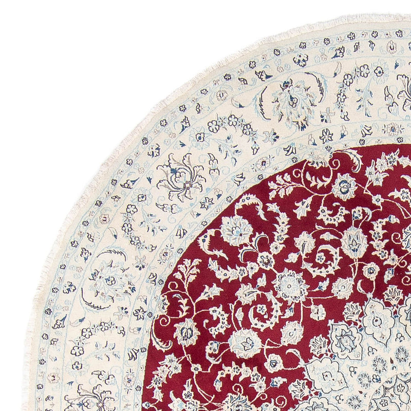 Dywan perski - Nain okrągły  - 295 x 295 cm - ciemna czerwień