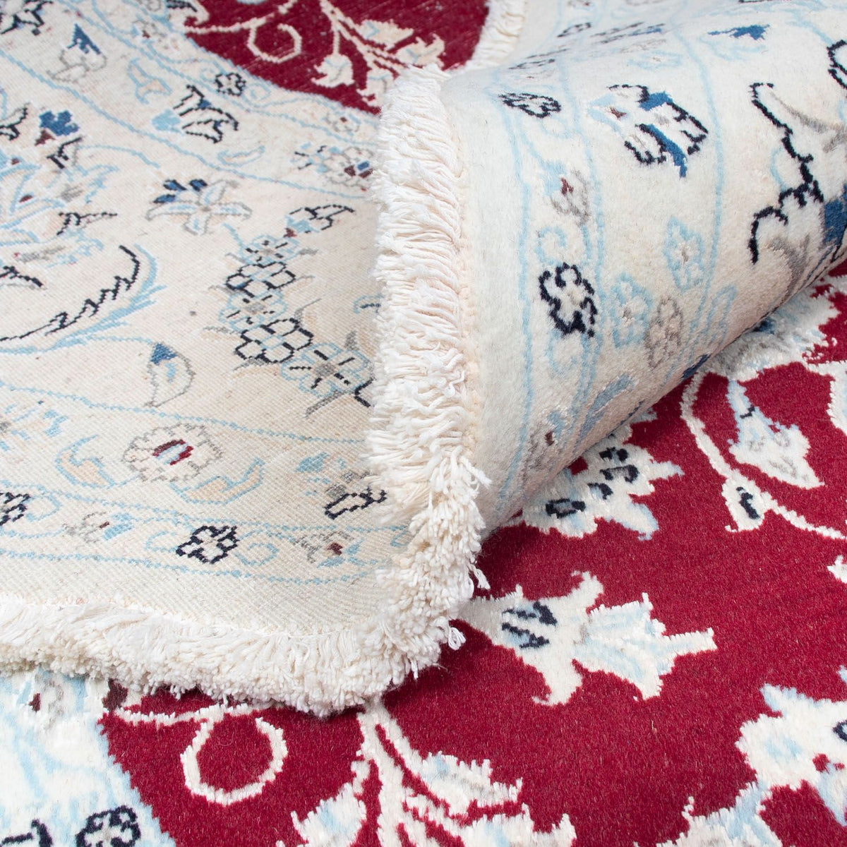 Dywan perski - Nain okrągły  - 295 x 295 cm - ciemna czerwień