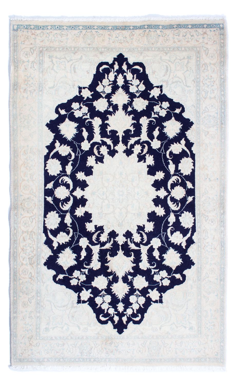 Dywan perski - Nain - Królewski - 198 x 123 cm - beżowy