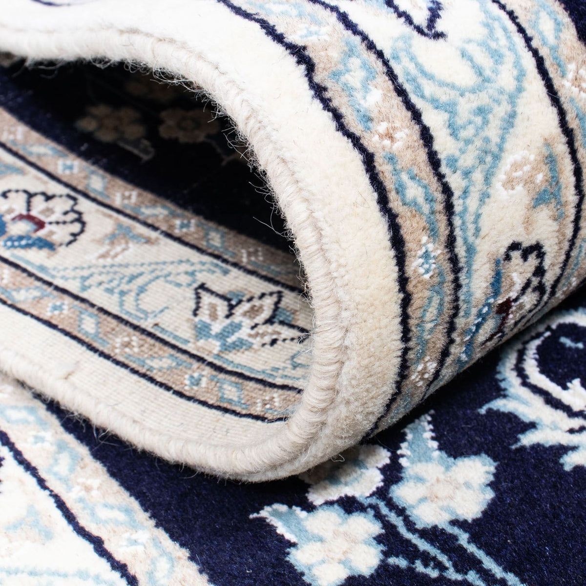 Biegacz Dywan perski - Nain - 400 x 77 cm - ciemnoniebieski