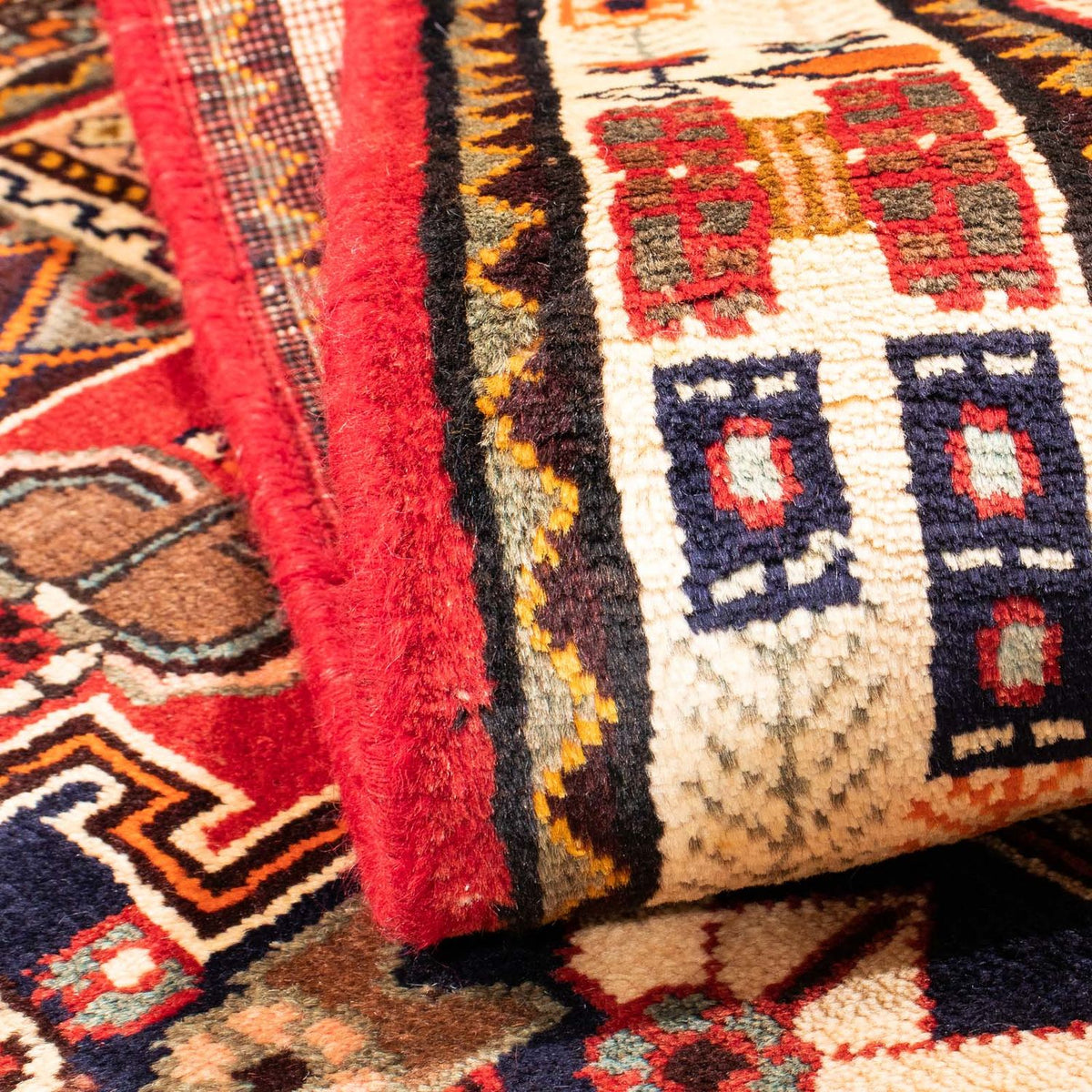 Perski dywan - Nomadyczny - 168 x 113 cm - czerwony