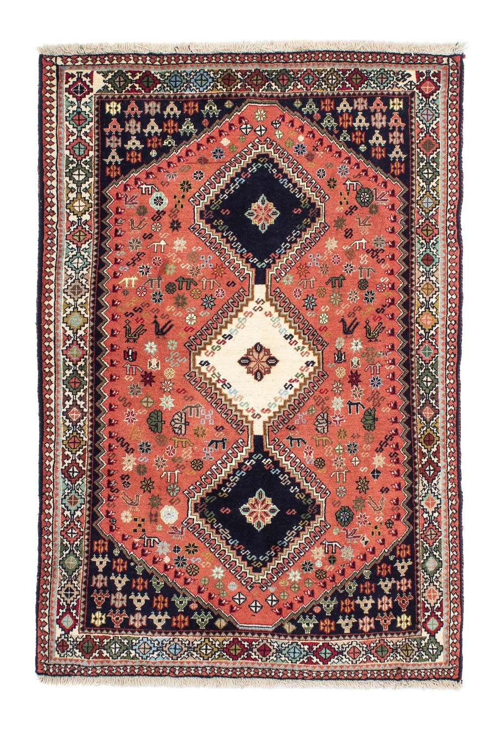 Perski dywan - Nomadyczny - 150 x 101 cm - ciemnoniebieski