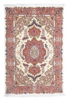 Tabriz - 50 Raj Dywan 58x89cm - Dywan perski - Prostokątny / Beżowy / 58 x 89 cm Prostokątny