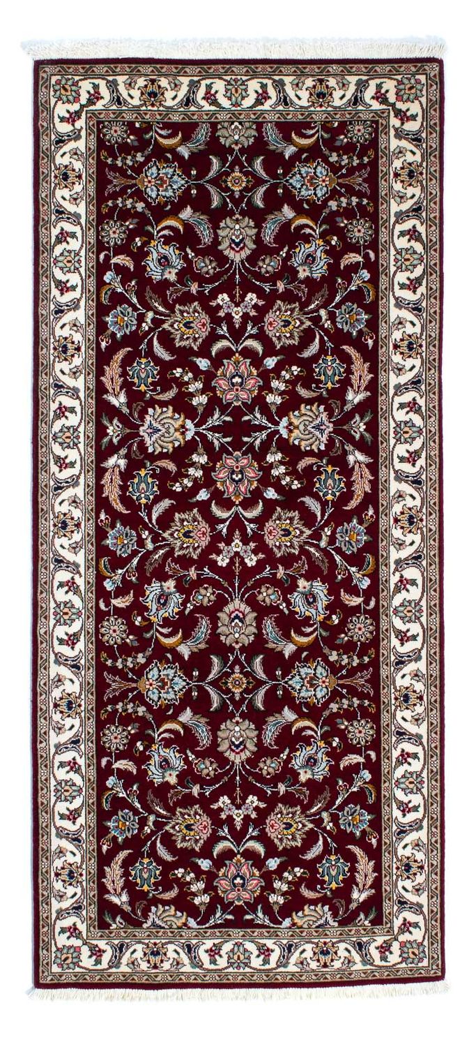 Biegacz Dywan perski - Tabriz - Królewski - 205 x 88 cm - ciemna czerwień