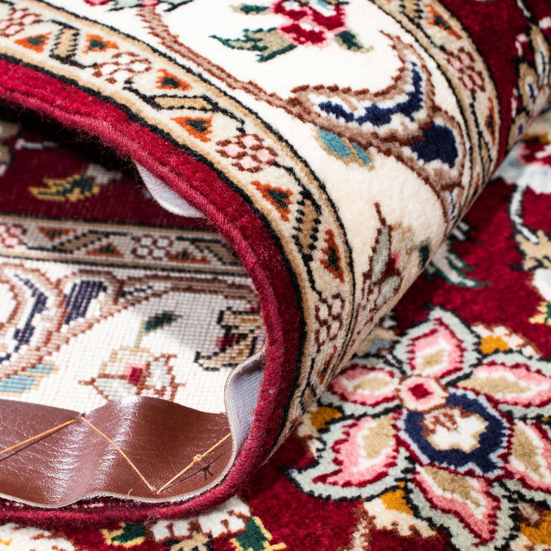 Biegacz Dywan perski - Tabriz - Królewski - 205 x 88 cm - ciemna czerwień