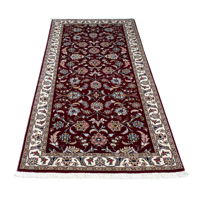 Biegacz Dywan perski - Tabriz - Królewski - 205 x 88 cm - ciemna czerwień
