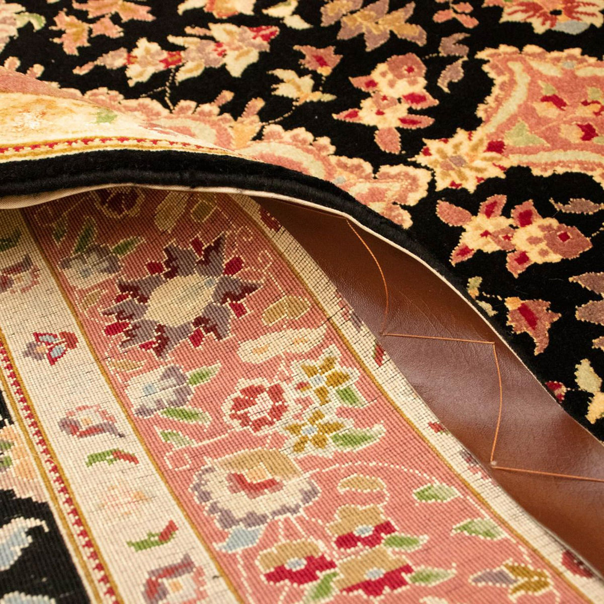 Dywan perski - Tabriz - Królewski - 160 x 100 cm - czarny