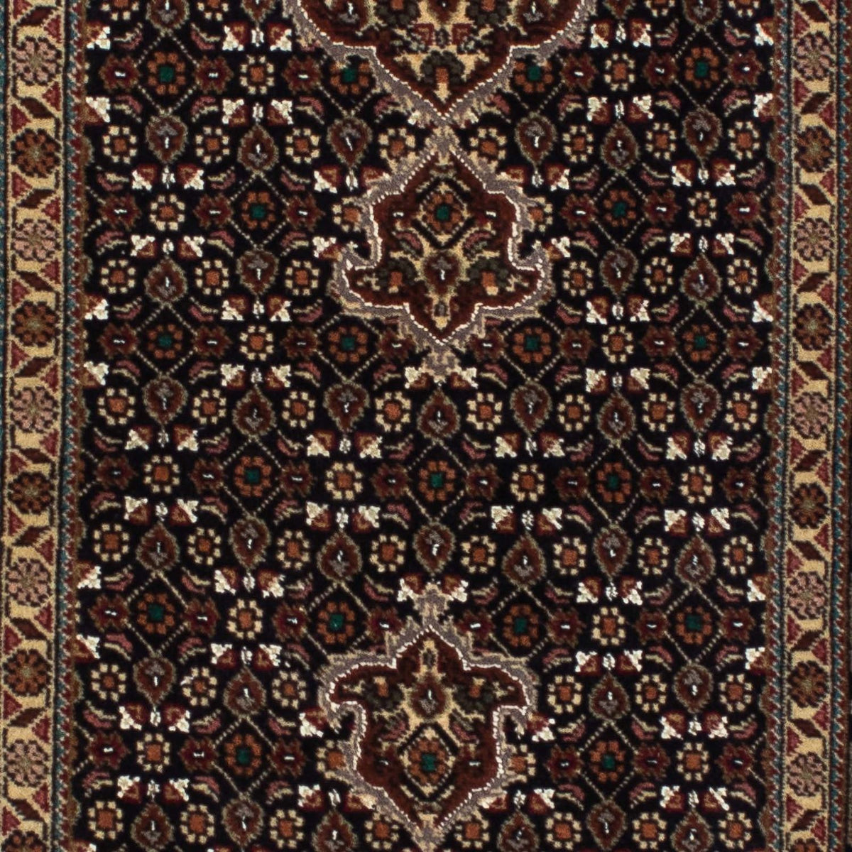Biegacz Dywan perski - Tabriz - 201 x 77 cm - ciemnoniebieski