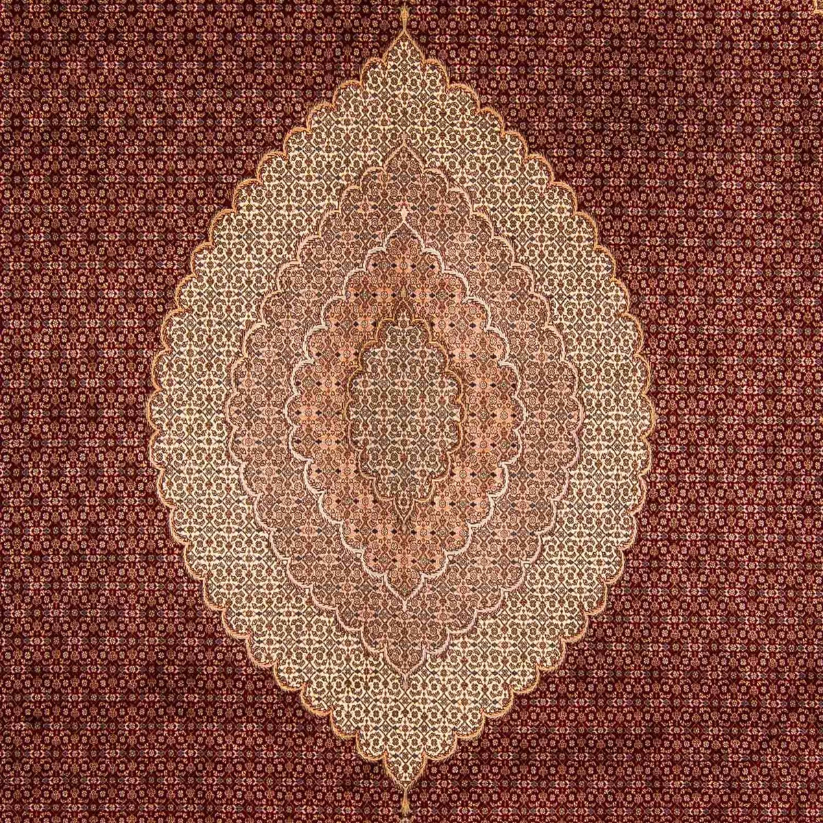 Dywan perski - Tabriz - 400 x 298 cm - ciemna czerwień