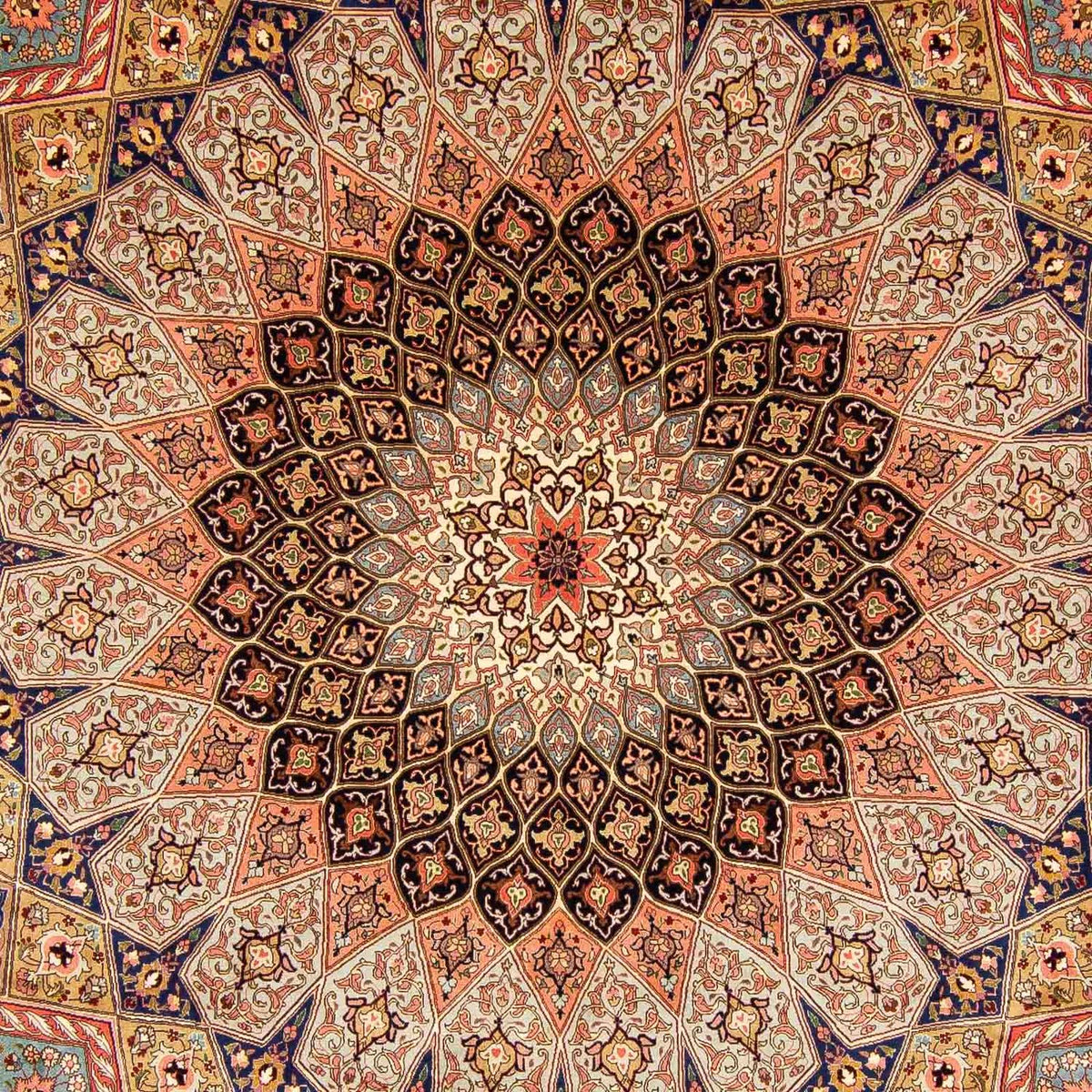 Dywan perski - Tabriz - Królewski - 410 x 304 cm - wielokolorowy