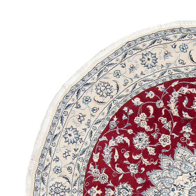 Dywan perski - Nain okrągły  - 248 x 248 cm - ciemna czerwień