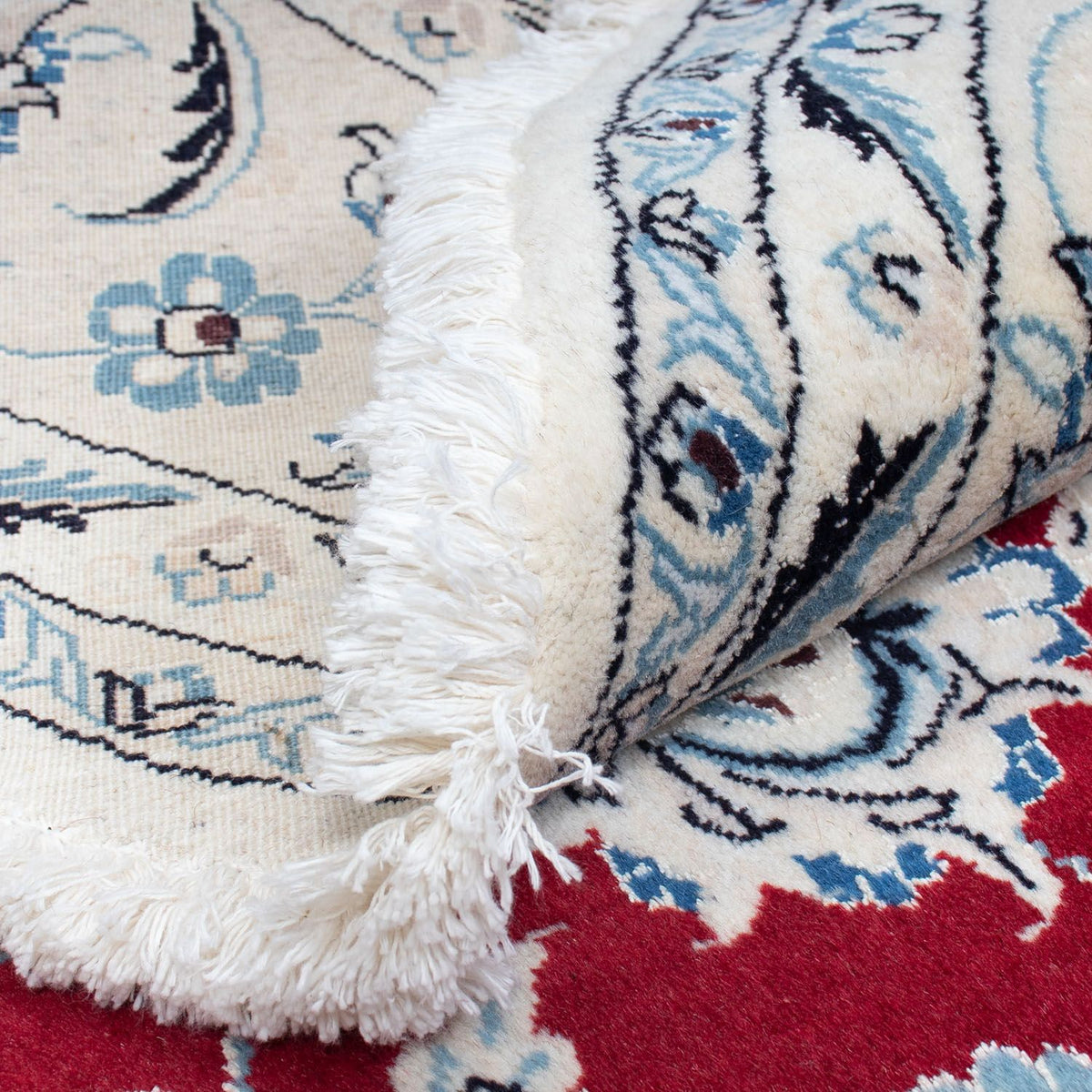 Dywan perski - Nain okrągły  - 248 x 248 cm - ciemna czerwień